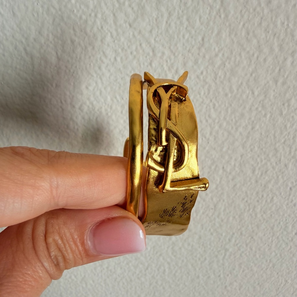 ✨Yves Saint Laurent YSL Cuff Bracelet Gold Tone✨ - Picture 14 of 14